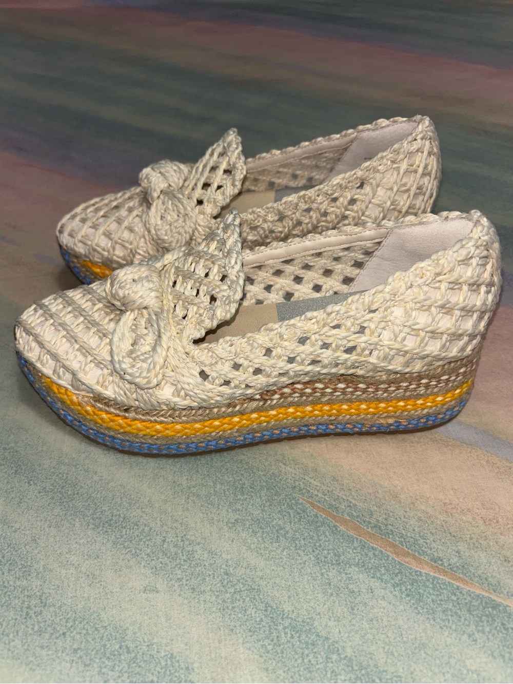 Dolce Vita Jaka Raffia Sneaker citrus multi women’s size 6.5